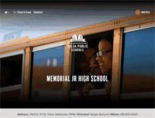 Tablet Screenshot of memorialjh.tulsaschools.org